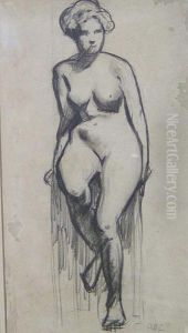 Sitting Nude by Arthur Beecher Carles