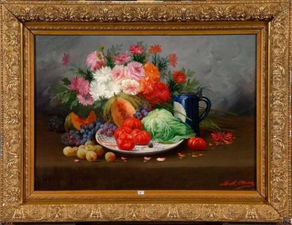 Nature Morte Aux Fleurs Et Aux Legumes - view 1