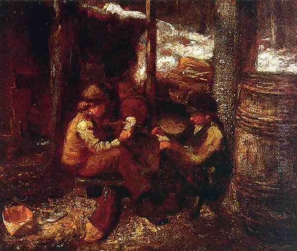 At the Maple Sugar Camp by Eastman Johnson