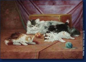 Chat Et Chatons by Max Carlier