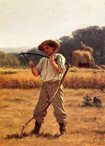 Man with Sythe by Eastman Johnson