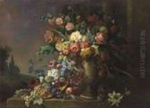 Monumental Floral Still Life With Urn