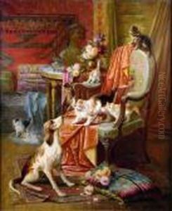 [chien Et Chats Dans Un Interieur]