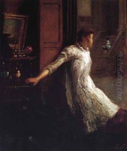 Girl at the Window by Eastman Johnson