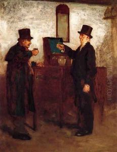 Study for 'A Glass with the Squire' by Eastman Johnson