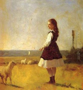 Feeding the Lamb by Eastman Johnson