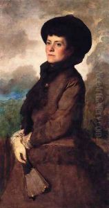 Ethel Eastman Johnson Conkling with Fan by Eastman Johnson