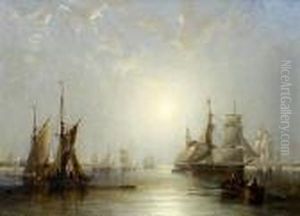 Moonrise Over A Crowded River