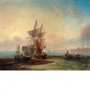 The 'bergithe Drammer' Off The South African Coast by John Wilson Carmichael