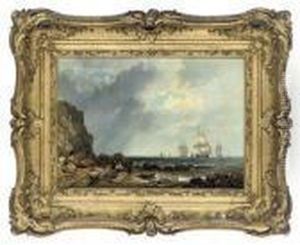 Trading Vessels Plying The North East Coast by John Wilson Carmichael