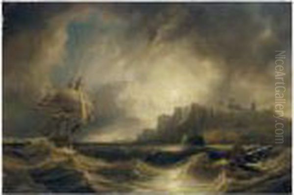 A Breezy Evening Off Saint Hilda's Abbey, Whitby - view 1
