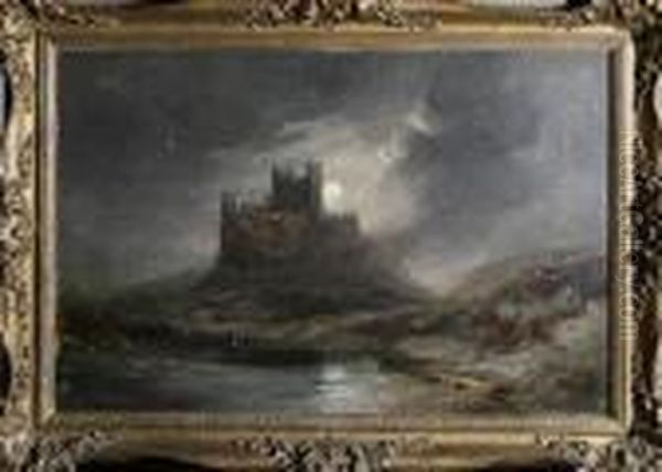 Bamburgh Castle By Moonlight - view 1
