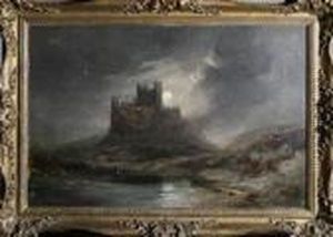 Bamburgh Castle By Moonlight by John Wilson Carmichael