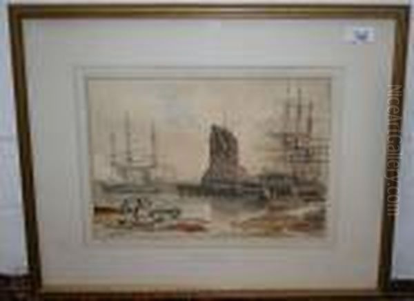 Side With Figures In A Boat Entitled On Mountblackwall - view 1