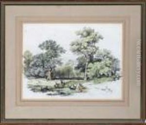 Alnwick Castle And Park, Northumberland by John Wilson Carmichael
