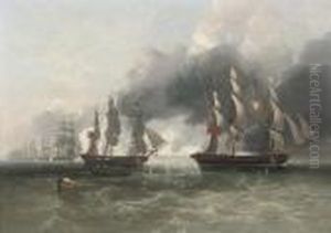 The Forcing Of The Scheldt, 11th August 1809 by John Wilson Carmichael