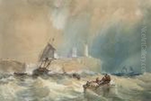 A Trading Brig Running Out Of Tynemouth - view 1