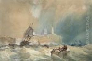 A Trading Brig Running Out Of Tynemouth