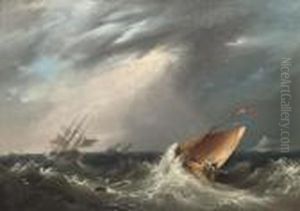 Riding Out The Gale by John Wilson Carmichael