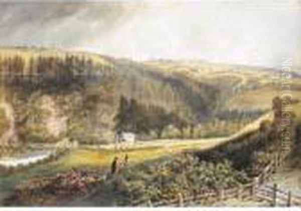 A Wooded Valley With Figures - view 1
