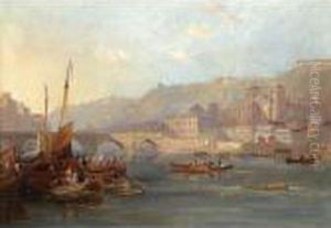 View On The Rhine by John Wilson Carmichael