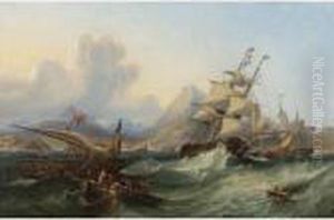 A Man-of-war Off The Turkish Coast A Man-of-war Off The Turkish Coast