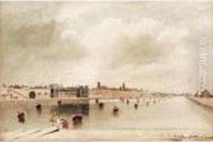 Sunderland Docks From The End Of The South Dock Looking North by John Wilson Carmichael