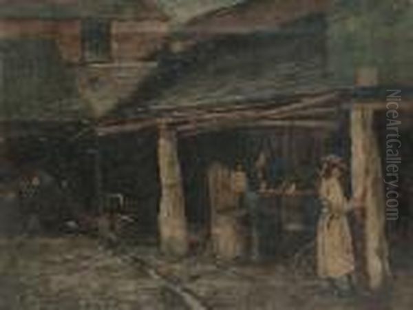 A Young Girl In A Street - view 1