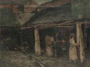 A Young Girl In A Street by John Wilson Carmichael