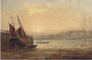 An Estuary At Low Tide by John Wilson Carmichael