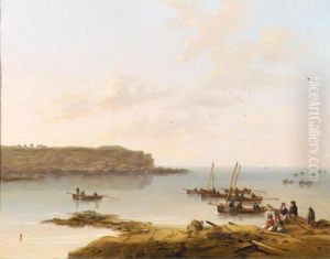 Cullercoats By The Shore by John Wilson Carmichael