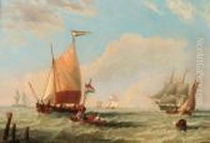 Busy Coastal Shipping Lanes by John Wilson Carmichael