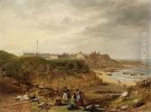 Cullercoats From The South by John Wilson Carmichael