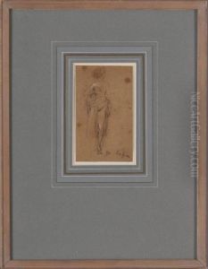 Figural Sketch by Jean-Baptiste Carpeaux