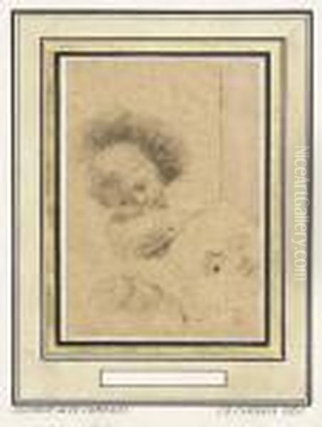 Portrait De Charles Carpeaux, Fils De L'artiste Et Deux Etudes Dela Tete De L'enfant. - view 1