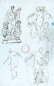 Etude De Sculptures by Jean-Baptiste Carpeaux