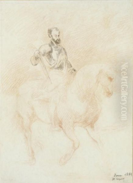 Portrait Equestre De Charles Quint, D'apres Van Dyck - view 1