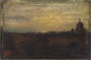 Paysage Au Soleil Couchant