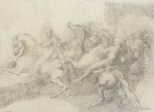 Un Groupe De Cavaliers by Jean-Baptiste Carpeaux