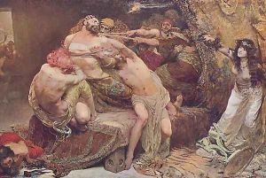 Samson and Delilah by Solomon J Solomon