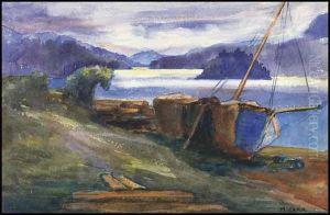 Beached Boat On A West Coast Seashore