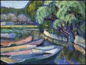 Boats In Brittany by Emily M. Carr
