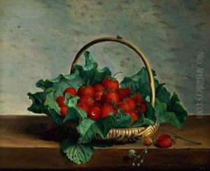 Basket of Strawberries by Johan Laurentz Jensen