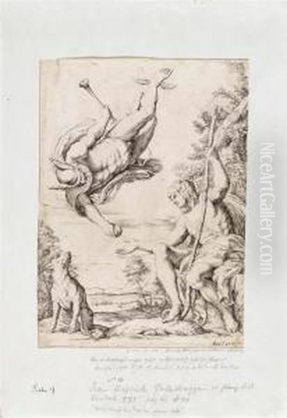 Mercury Gives Paris The Golden Apple. - view 1