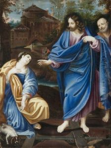 Le Christ Et La Samaritaine by Annibale Carracci