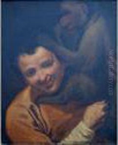 Man With A Monkey by Annibale Carracci