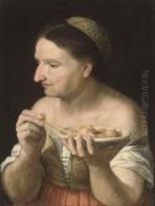 A Peasant Woman Eating