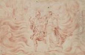 Venus Guiding Aeneas To Carthage In A Cloud 
Red Chalk