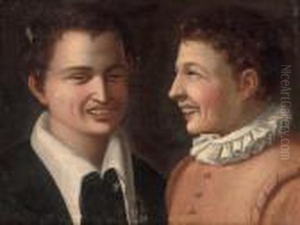 Head Studies Of Two Laughing Boys - view 1