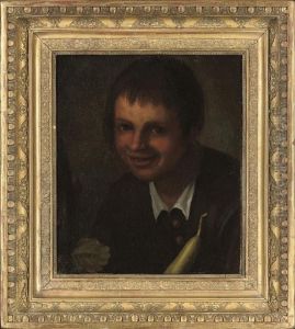 A Young Boy With Aubergines